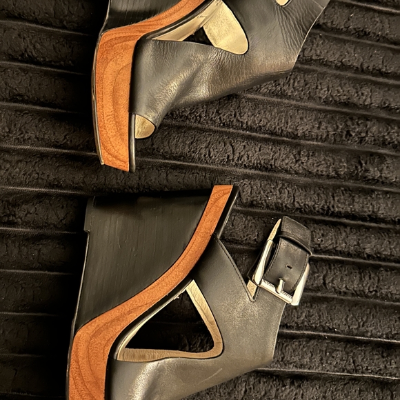 MICHAEL Michael Kors Black and Tan Wedge Sandals main image 3